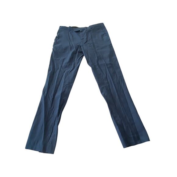 ASOS Navy Blue Linen Blend Flat Front Dress Pants Men’s Size 36x32 - Picture 6 of 6